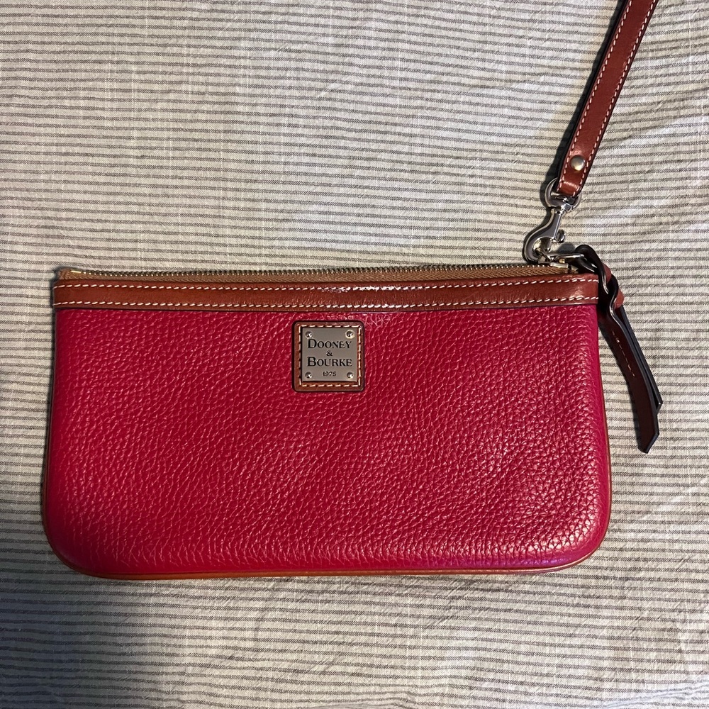 Dooney & Bourke Red Leather Wristlet